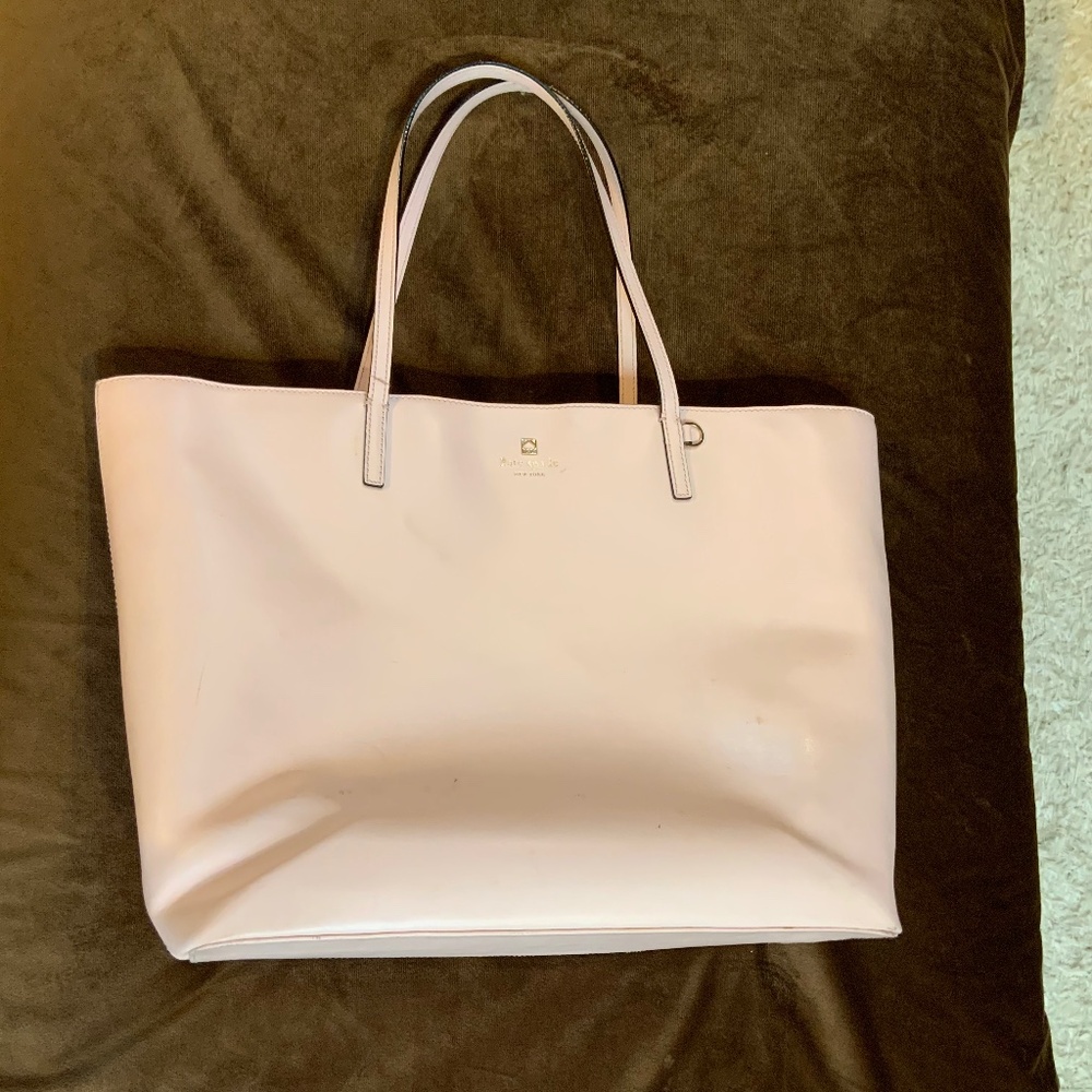 Kate Spade Pink Sawyer Street Maxi Officecore Leather Feminine Cottagecore Tote